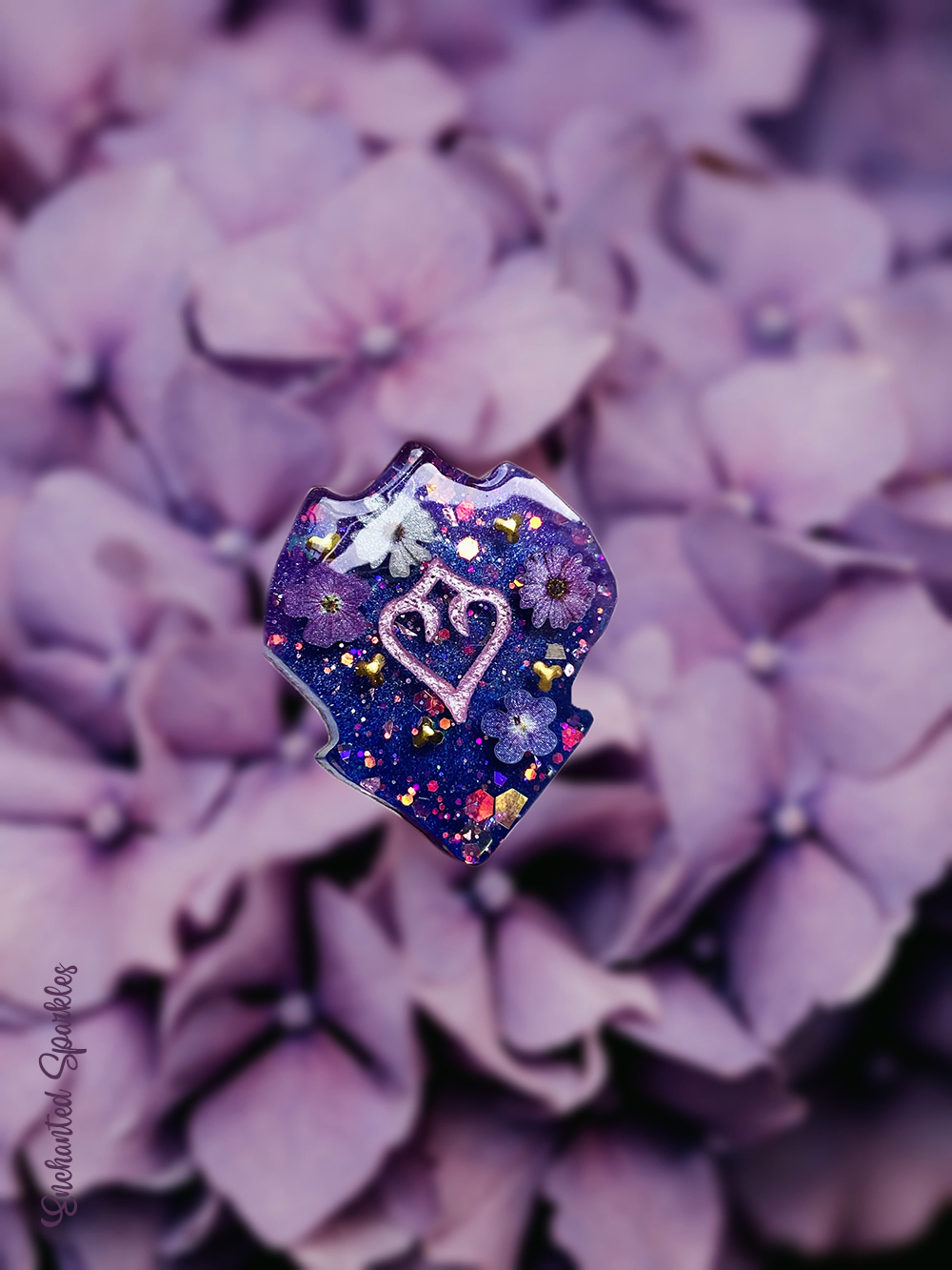 Purple Flowers Jobstone Necklace Final Fantasy XIV